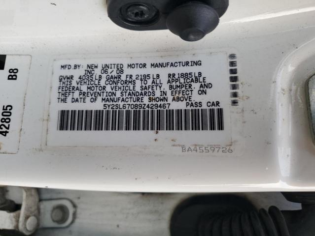 5Y2SL67089Z429467 - 2009 PONTIAC VIBE 白色 照片 13