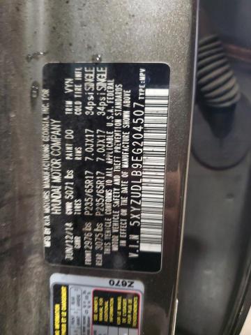 5XYZUDLB9EG204507 - 2014 HYUNDAI SANTA FE S GRAY photo 14