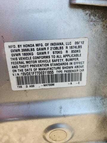 19VDE1F77DE011855 - 2013 ACURA ILX 20 TECH SILVER photo 12