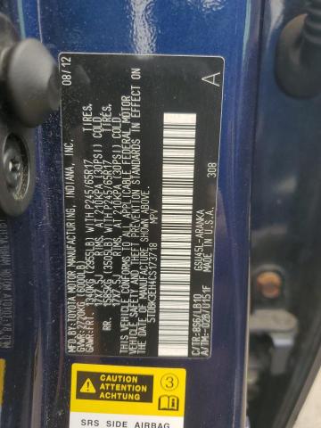 5TDBK3EH4CS173718 - 2012 TOYOTA HIGHLANDER BASE Niebieski zdjęcie 14