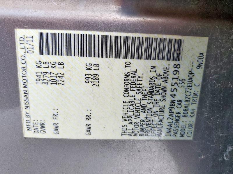 1N4AL2AP9BN455198 - 2011 NISSAN ALTIMA BASE Qəhvəyi foto 13