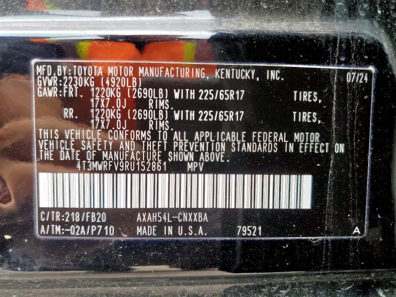 4T3MWRFV9RU152861 - 2024 TOYOTA RAV4 LE ORANGE photo 14