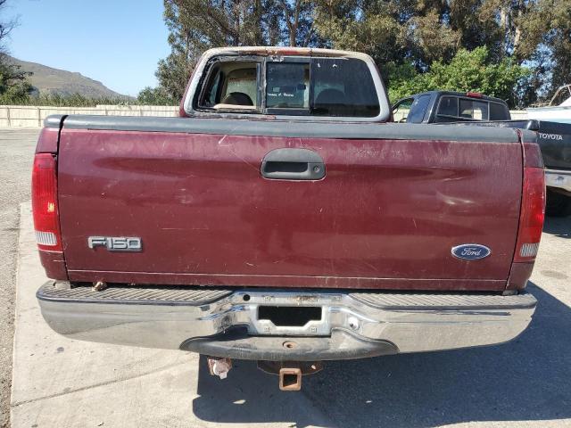 1FTZX1766WNB20402 - 1998 FORD F150 BURGUNDY photo 6