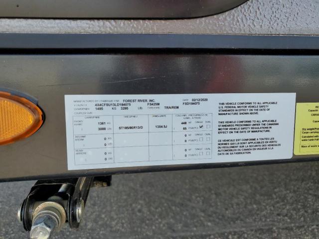 4X4CFSU13LD184075 - 2020 FOREST RIVER FLAGSTAFF 228D Boz foto 10
