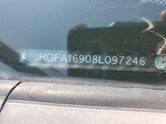 1HGFA16908L097246 - 2008 HONDA CIVIC EXL თაფლისფერი ფოტო 12