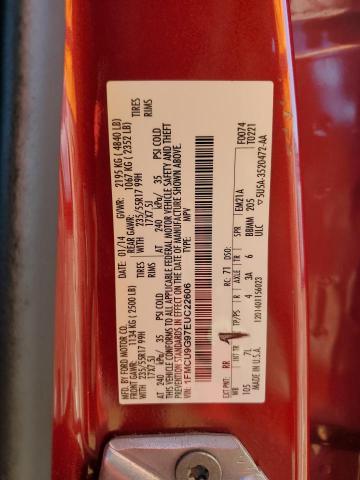 1FMCU9G97EUC22606 - 2014 FORD ESCAPE SE RED photo 13