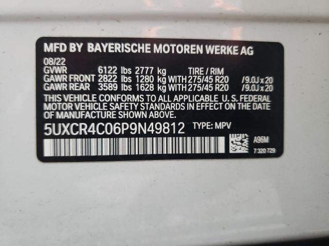 5UXCR4C06P9N49812 - 2023 BMW X5 SDRIVE 40I WHITE photo 13