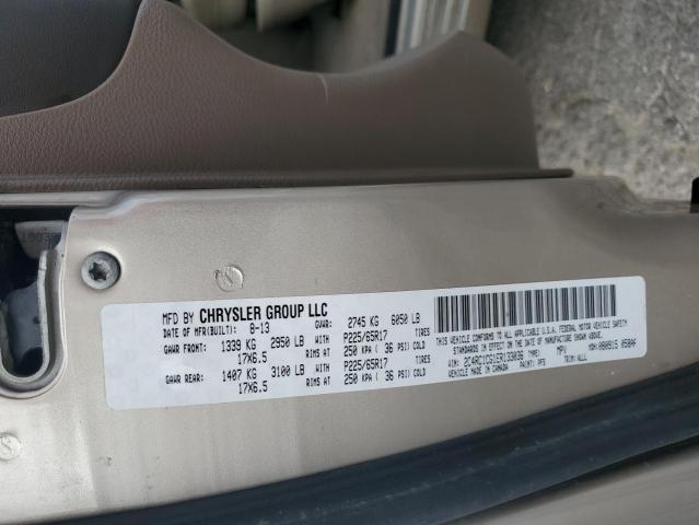 2C4RC1CG1ER133036 - 2014 CHRYSLER TOWN & COU TOURING L GOLD photo 13