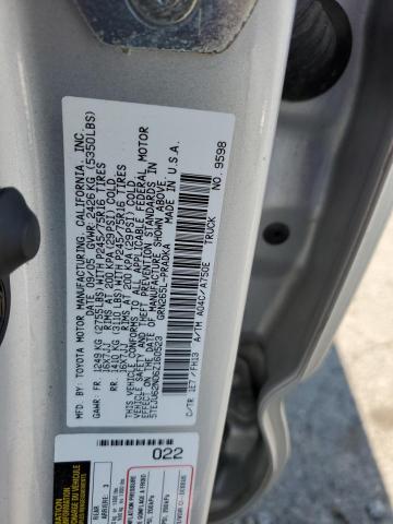 5TEJU62N06Z160523 - 2006 TOYOTA TACOMA DOUBLE CAB PRERUNNER SILVER photo 12