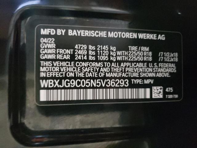 WBXJG9C05N5V36293 - 2022 BMW X1 XDRIVE28I BLACK photo 13