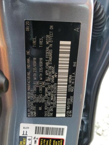 5TDGZRAH1LS028078 - 2020 TOYOTA HIGHLANDER XLE Մոխրագույն լուսանկար 13