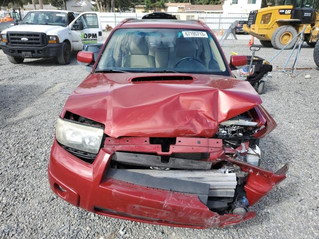 JF1SG69606H709042 - 2006 SUBARU FORESTER 2.5XT RED photo 5