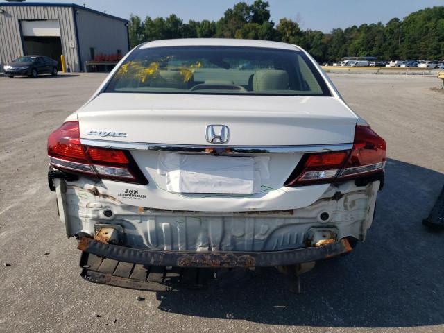 2HGFB2F54DH557192 - 2013 HONDA CIVIC LX WHITE photo 6