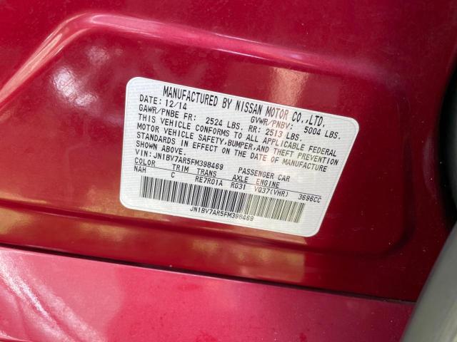 JN1BV7AR5FM398469 - 2015 INFINITI Q50 BASE RED photo 10