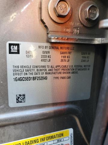 1G4GC5ED1BF252849 - 2011 BUICK LACROSSE CXL თაფლისფერი ფოტო 12