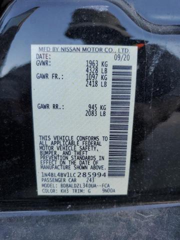 1N4BL4BV1LC285994 - 2020 NISSAN ALTIMA S BLACK photo 12