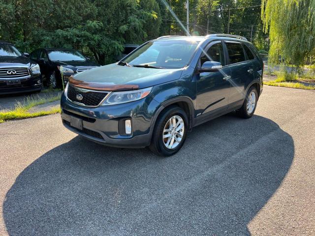 5XYKTDA79EG448600 - 2014 KIA SORENTO LX BLUE photo 2