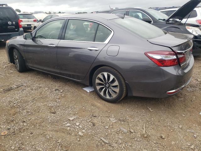 JHMCR6F55HC006281 - 2017 HONDA ACCORD HYBRID EXL GRAY photo 2