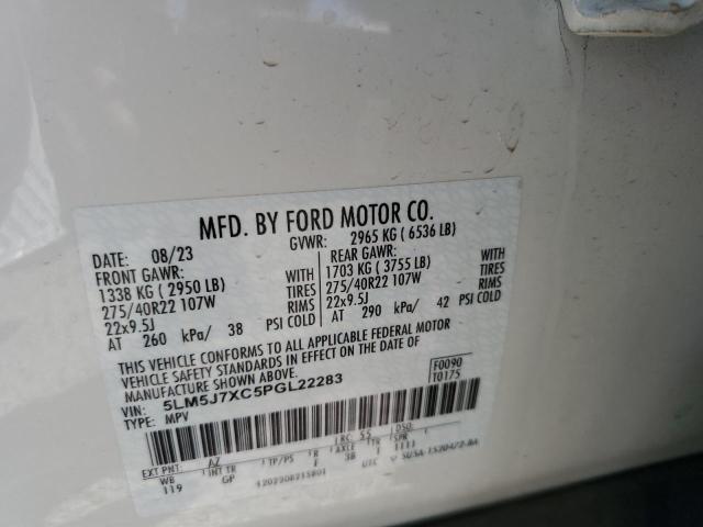 5LM5J7XC5PGL22283 - 2023 LINCOLN AVIATOR RESERVE Білий фото 13