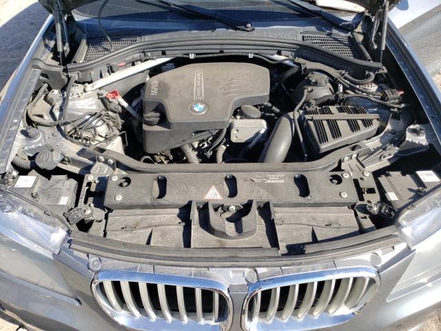 5UXWX9C56E0D17792 - 2014 BMW X3 XDRIVE28I GRAY photo 11