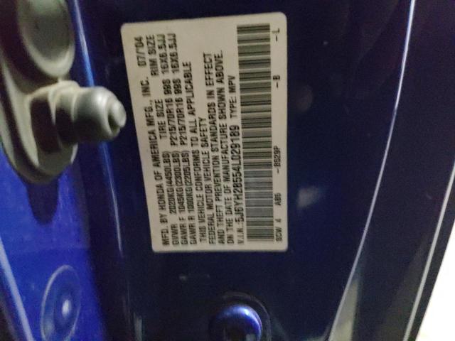 5J6YH28554L029189 - 2004 HONDA ELEMENT EX BLUE photo 13