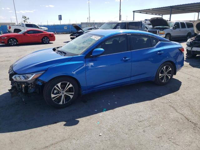 3N1AB8CV6NY219050 - 2022 NISSAN SENTRA SV BLUE photo 1