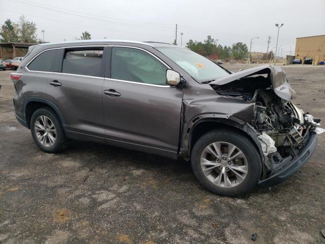 5TDKKRFH3FS089492 - 2015 TOYOTA HIGHLANDER XLE GRAY photo 4