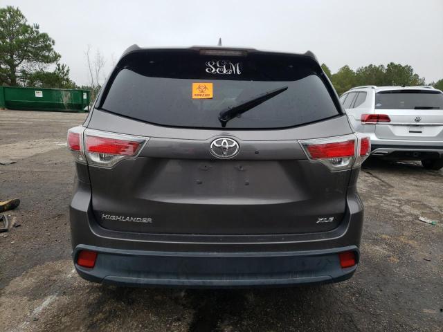 5TDKKRFH3FS089492 - 2015 TOYOTA HIGHLANDER XLE GRAY photo 6