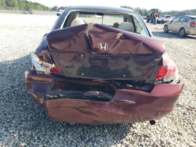 1HGCP26359A125557 - 2009 HONDA ACCORD LX BURGUNDY photo 6
