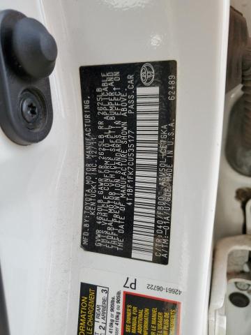 4T1BF1FK7CU535177 - 2012 TOYOTA CAMRY BASE Ağ foto 12