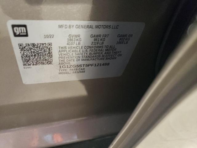 1G1ZG5ST5PF121498 - 2023 CHEVROLET MALIBU RS TAN photo 12