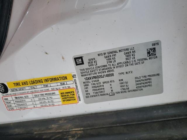 1GKKVRKD2GJ148898 - 2016 GMC ACADIA SLT-1 白色 照片 13
