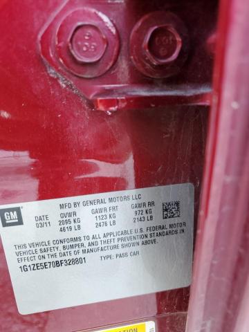 1G1ZE5E70BF328801 - 2011 CHEVROLET MALIBU LTZ 栗色 照片 12