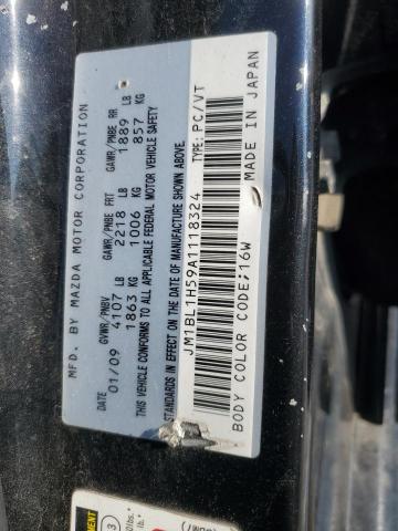 JM1BL1H59A1118324 - 2010 MAZDA 3 S BLACK photo 13