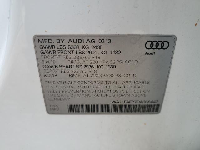 WA1LFAFP7DA068442 - 2013 AUDI Q5 PREMIUM PLUS WHITE photo 14