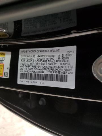 1HGCV1F36JA032342 - 2018 HONDA ACCORD SPORT BLACK photo 12