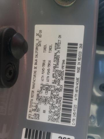 3TMAZ5CN3LM129432 - 2020 TOYOTA TACOMA DOUBLE CAB 灰色 照片 12