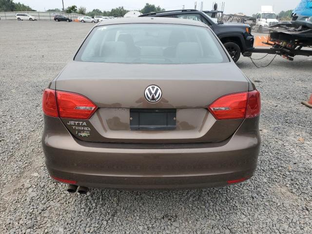 3VW2K7AJ0EM251105 - 2014 VOLKSWAGEN JETTA BASE BROWN photo 6