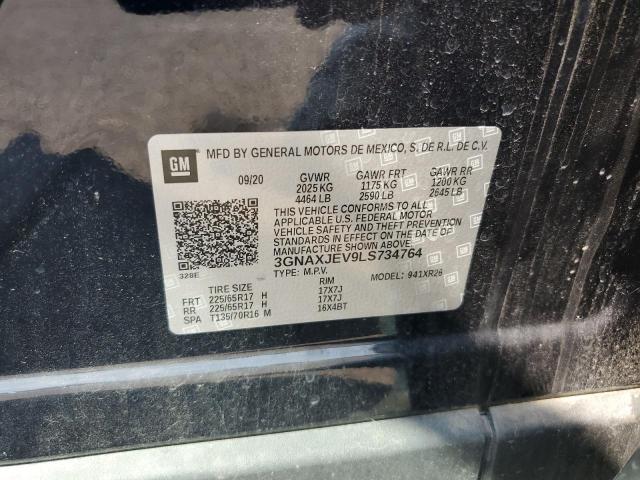 3GNAXJEV9LS734764 - 2020 CHEVROLET EQUINOX LT BLUE photo 13