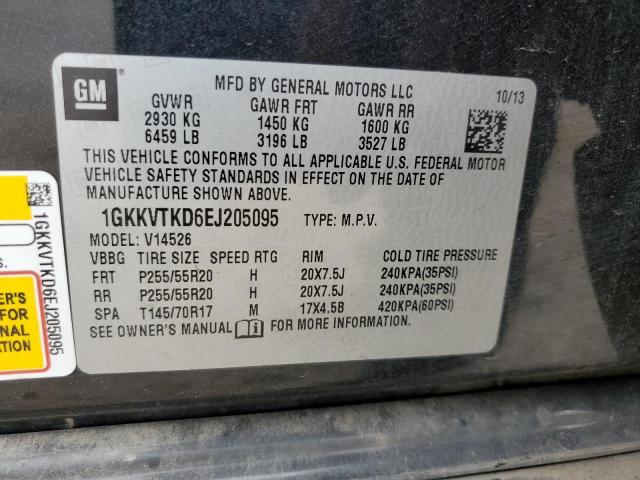 1GKKVTKD6EJ205095 - 2014 GMC ACADIA DENALI შავი ფოტო 12