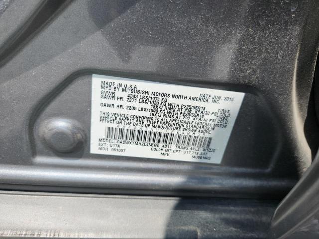 4A4AR3AU1FE040055 - 2015 MITSUBISHI OUTLANDER ES Grau Foto 13