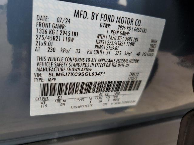 5LM5J7XC9SGL03471 - 2025 LINCOLN AVIATOR RESERVE BLUE photo 14