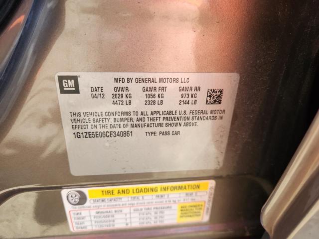 1G1ZE5E06CF340861 - 2012 CHEVROLET MALIBU LTZ Թուխ լուսանկար 13