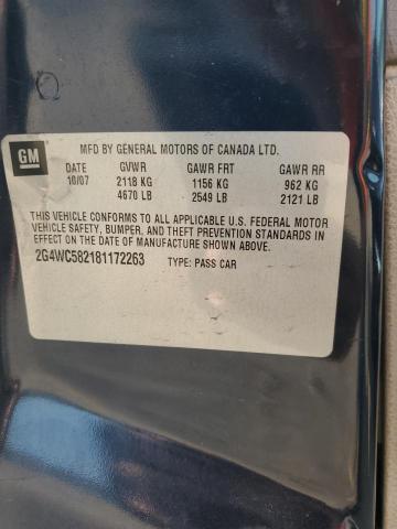 2G4WC582181172263 - 2008 BUICK LACROSSE CX Mavi fotoğraf 12