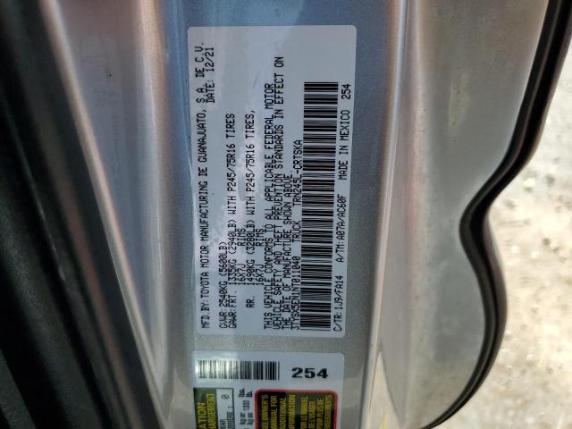 3TYSX5EN1NT011040 - 2022 TOYOTA TACOMA ACCESS CAB Plata foto 12