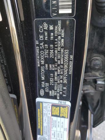 3KPF24AD9KE006693 - 2019 KIA FORTE FE BLACK photo 13