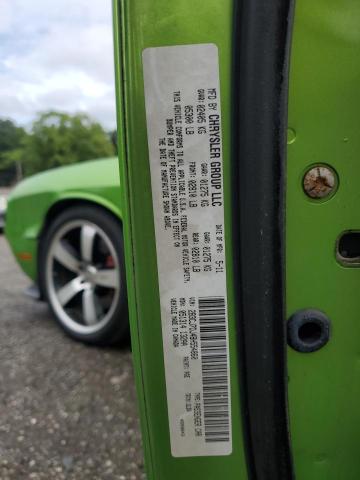 2B3CJ7DJ4BH554860 - 2011 DODGE CHALLENGER SRT-8 GREEN photo 12