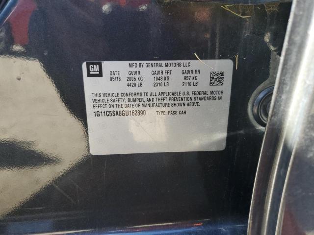1G11C5SA8GU162890 - 2016 CHEVROLET MALIBU LIM LT 黑色 照片 10