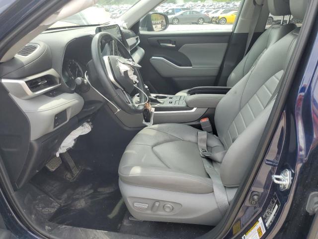 5TDGZRBH1NS589723 - 2022 TOYOTA HIGHLANDER XLE Mavi foto 7