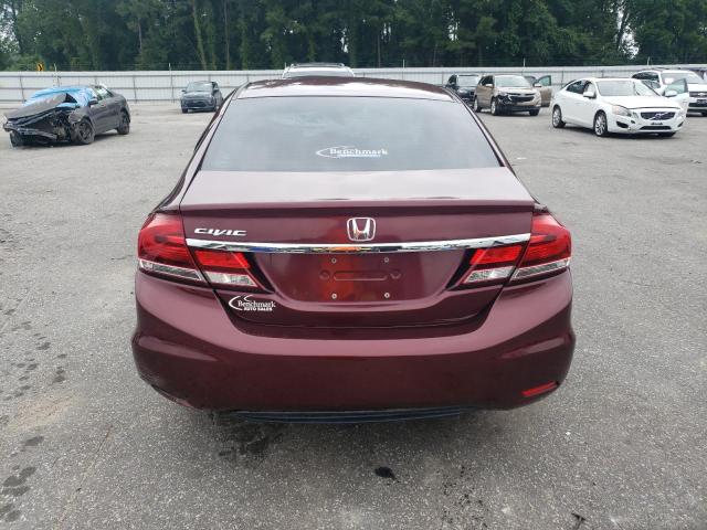 2HGFB2F94DH508657 - 2013 HONDA CIVIC EXL ბურგუნდია ფოტო 6